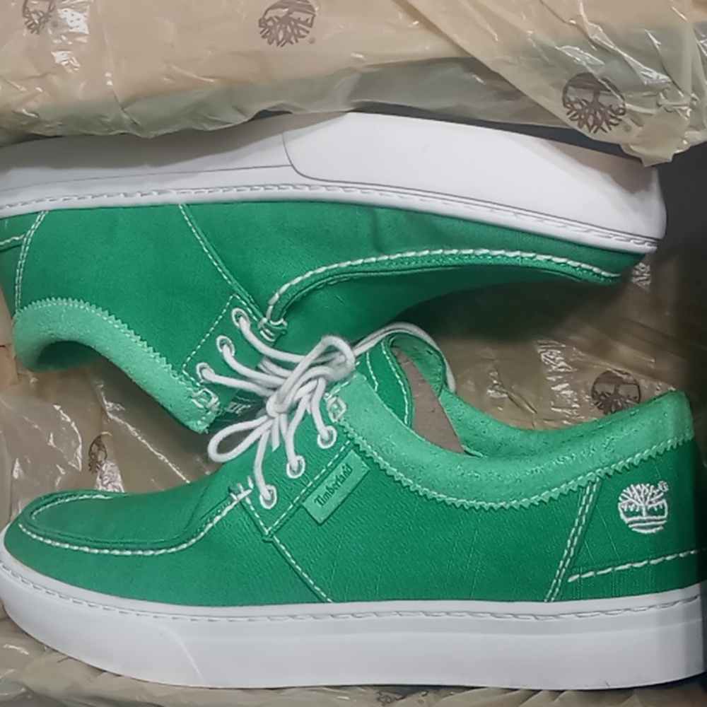 Timberland Men's Green Casual Shoes Size 8 In Excellent Condition - Picture 7 of 8